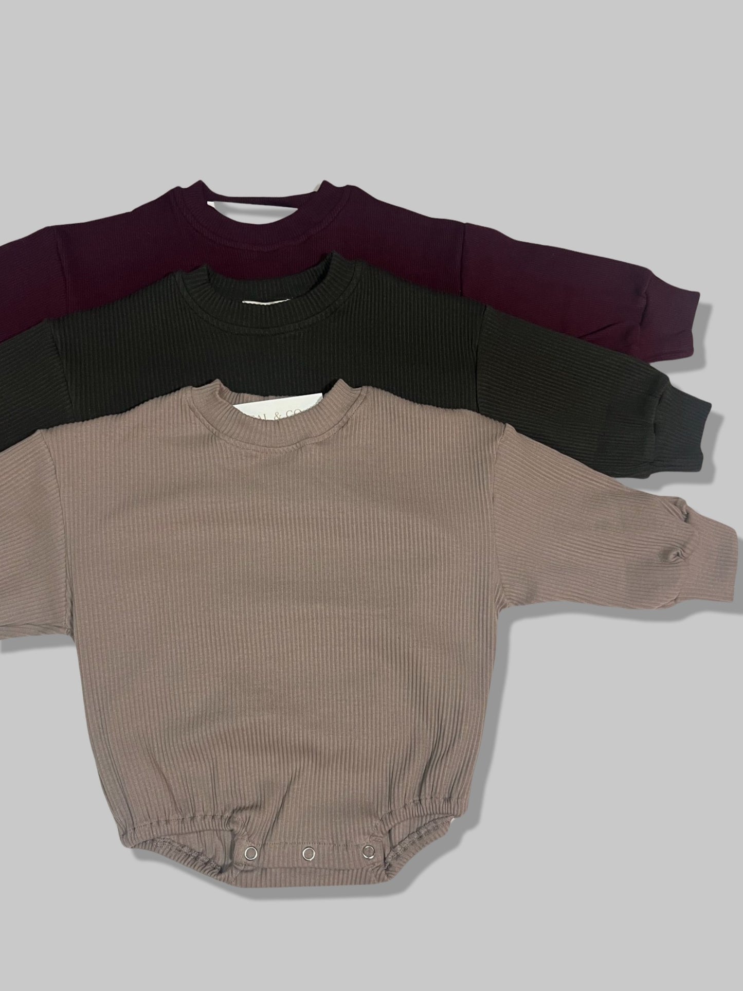 Ribbed bubble onesie