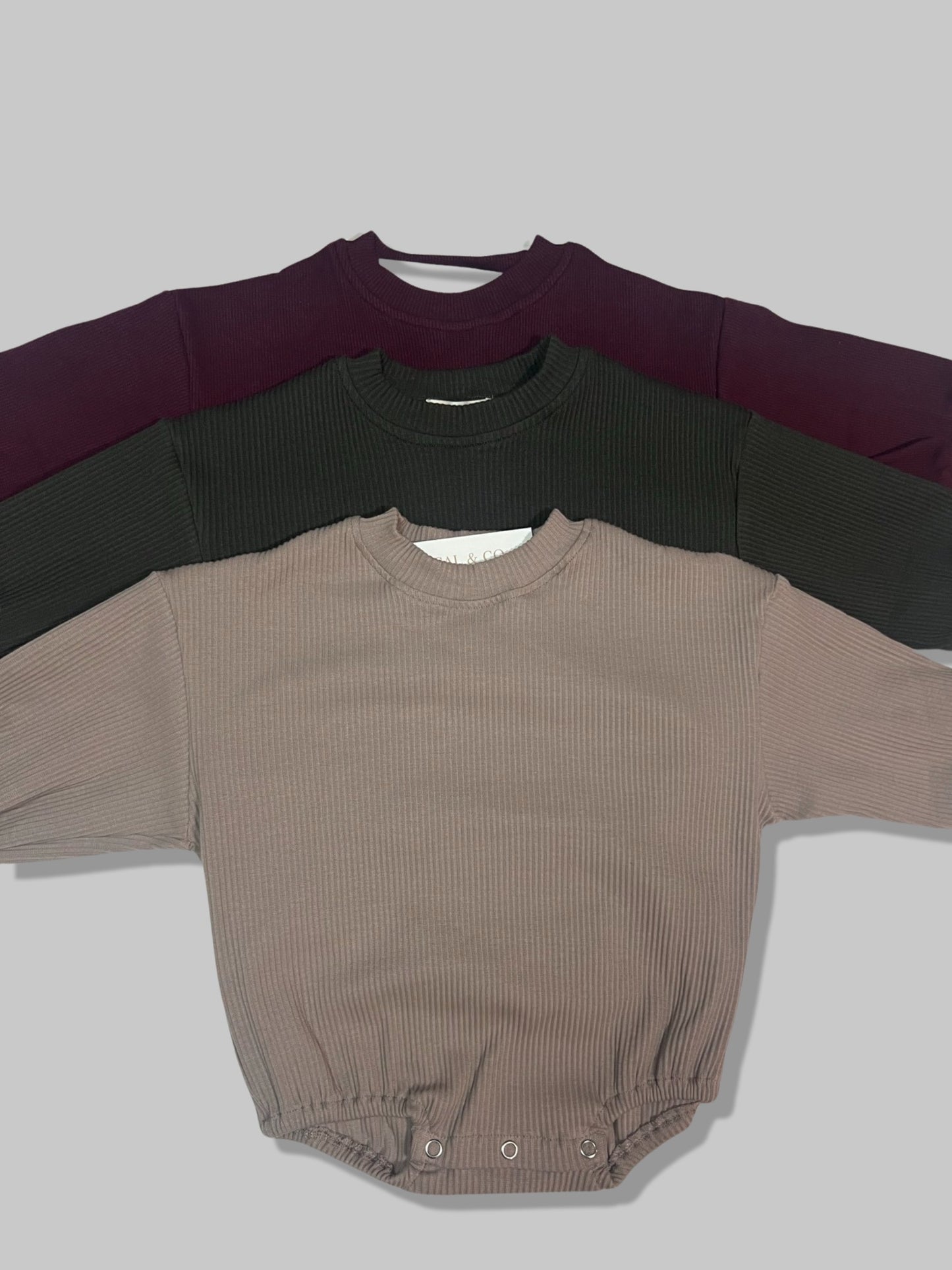 Ribbed bubble onesie